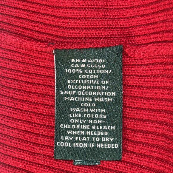 Lauren Ralph Lauren womens Sz 3X Red Ribbed Turtleneck - Picture 4 of 10